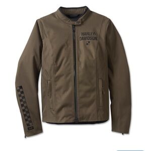 Harley-Davidson Women’s Courier Waterproof Textile Riding Jacket Olive Green